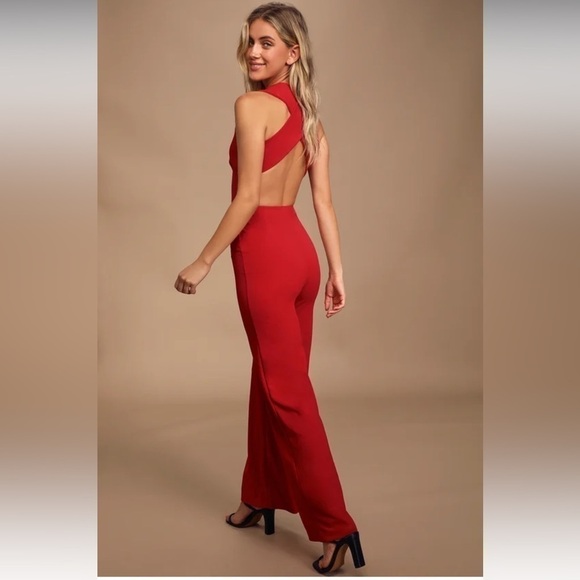 NEW with tags Lulus Open back Full length jumpsuit - Picture 2 of 9